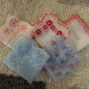 Vintage silky handkerchiefs!  Set of 3!